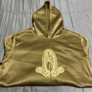 Black Hoodie with embroidery of the Virgin of Guadalupe